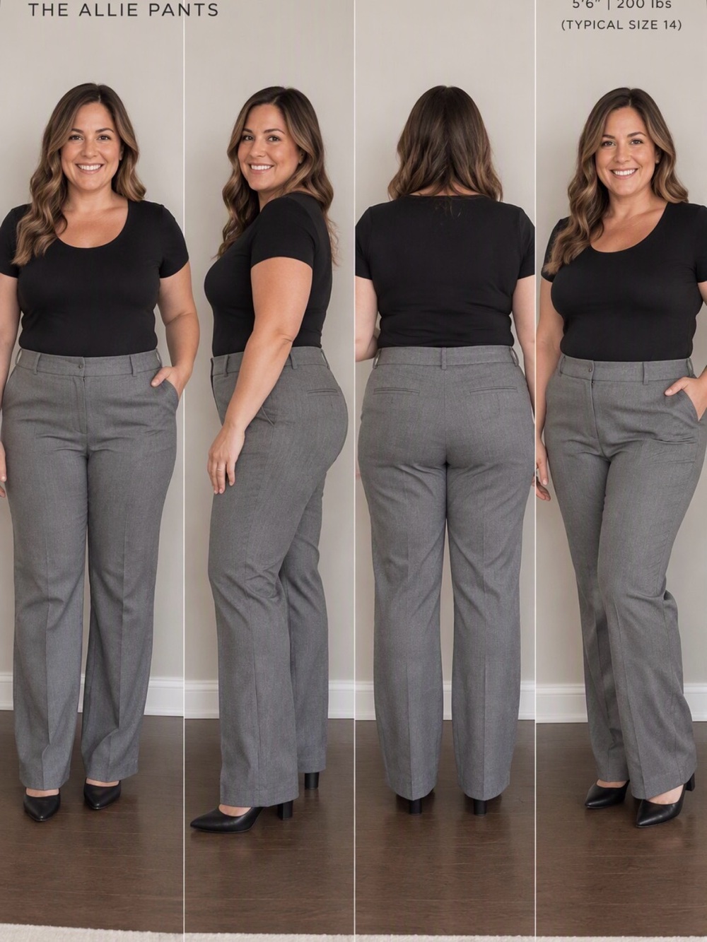 Lane Bryant The Allie Gray Dress Pants Size 14R